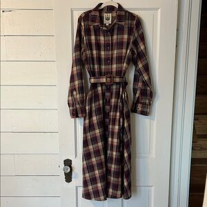 Kiel James Patrick Flannel Maxi Dress